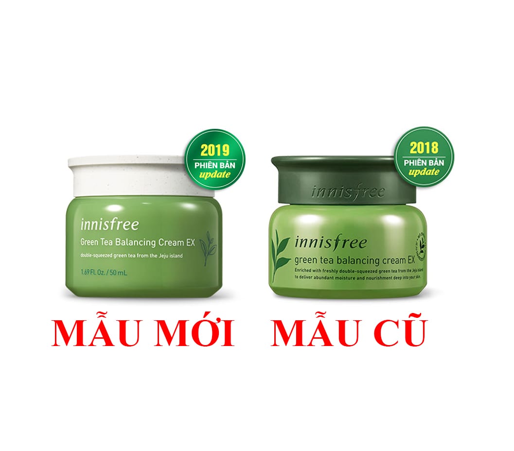 Review Kem Dưỡng Ẩm Innisfree Green Tea Balancing Cream Ex 50Ml - myphamthucuc.vn